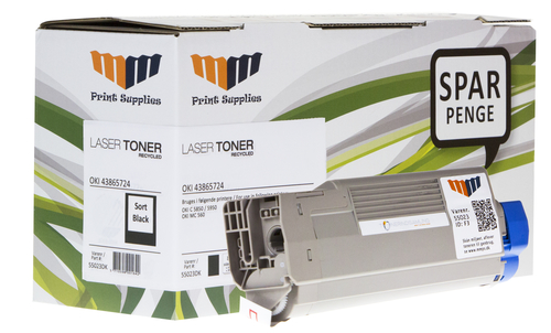 MM Black Laser Toner - OKI 43865724 - For OKI C 5850 / 5950 / MC 560 – image 1