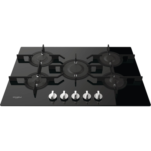 Whirlpool POW75D2/NB варочная поверхность Черный Встроенный 75 cm Газовый 5 зона(ы)