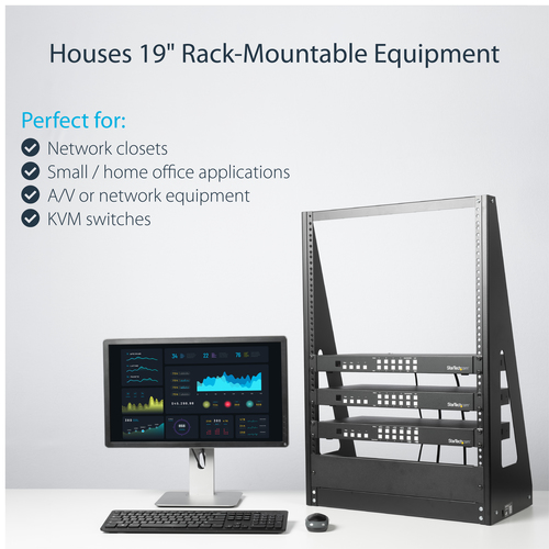 StarTech.com 16U 2-Post Open Frame Desktop Server Rack – image 9