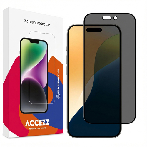 Accezz Gehard Glas Privacy Screenprotector iPhone 16 Pro