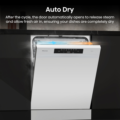 Hisense Hi4 HS643B90W Full Size Freestanding Dishwasher - White – image 7