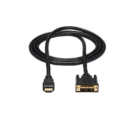 StarTech.com 6ft (1.8m) HDMI to DVI Cable, DVI-D to HDMI Display Cable (1920x1200p), Black, 19 Pin HDMI Male to DVI-D Male Cable Adapter, Digital Monitor Cable, M/M, Single Link - DVI to HDMI Cord (HDMIDVIMM6) Videoadapterkabel 1.83m Sort – billede 5