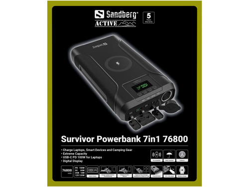 Sandberg Survivor Powerbank 7in1 76800, afbeelding 9