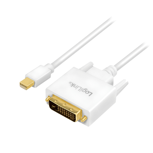 Product image: LogiLink CV0137 video cable adapter 1.8 m Mini DisplayPort DVI White