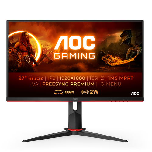 AOC C27G2AE/BK монитор для ПК 68,6 cm (27") 1920 x 1080 пикселей Full HD LED Черный, Красный