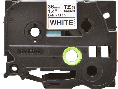 Brother P-Touch TZe Laminated Tape 36mm x 8m Black on White TZE261 - image 2