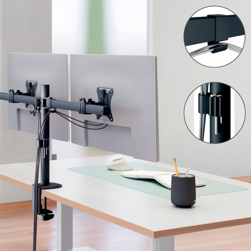 Leitz Ergo Dubbele Monitorarm zwart, afbeelding 6