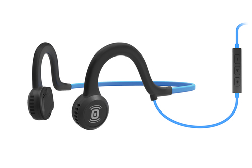 SHOKZ Sportz Headset Wired Ear-hook, Head-band Sports Micro-USB Black, Blue