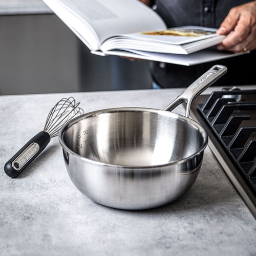 KitchenAid Multi-Ply Stainless Steel Chef's Pan in Silver Size: 20 cm Silver 20 cm - image 4