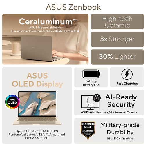 ASUS Zenbook 14 UX3480KA-U1006W Copilot+ PC AMD Ryzen™ AI 5 330 Laptop – image 6