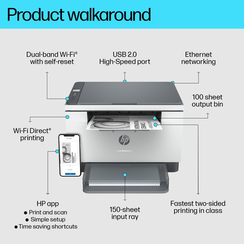 HP LaserJet M234dw 3-in-1 Wireless Mono Laser Printer 6GW99F#B19 - image 8