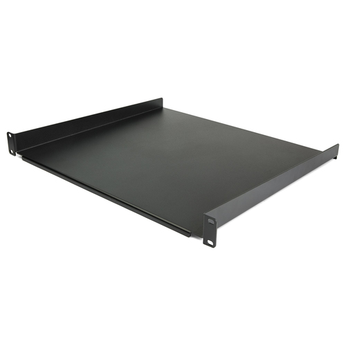 StarTech.com 1 HE Serverschrank Fachboden - Server Rack Regal - Universal Rack Montage Server Rack Ablage für 19 Zoll Netzwerkschränke - Heavy Duty Stahl - Tragfähigkeit 20 kg - 40 cm tiefe Ablage, Schwarz