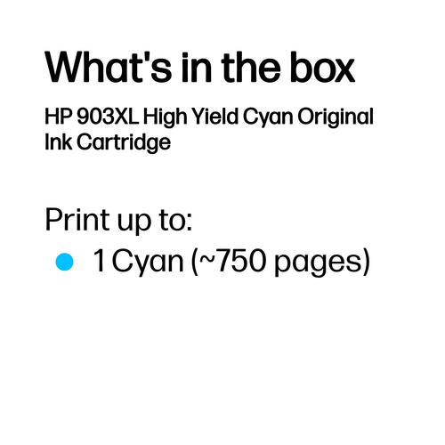 HP 903XL High Yield Cyan Original Ink Cartridge (T6M03AE) - image 3