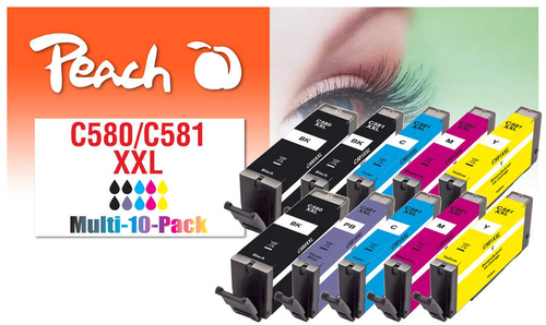 Peach PI100-437 Sort, Cyan, Magenta, Foto blå, Gul
