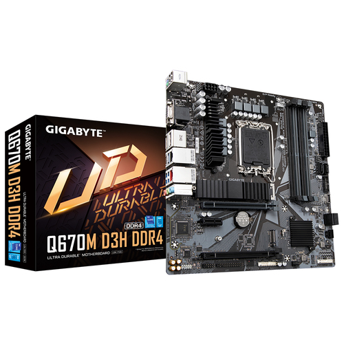 GIGABYTE Q670M D3H DDR4 материнская плата Intel Q670 LGA 1700 Микро ATX