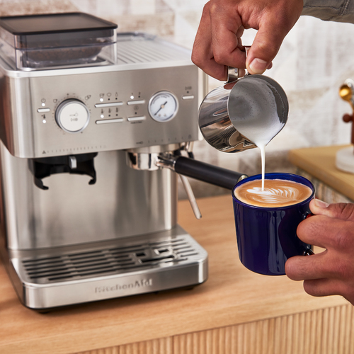 KitchenAid Semi Automatic Espresso Machine with Burr Grinder Stainless Steel - image 5