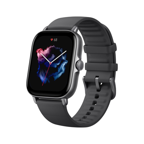 Amazfit GTS 3 4,45 cm (1.75") AMOLED 42 mm Цифровой 390 x 450 пикселей Сенсорный экран Графит GPS (спутниковый)
