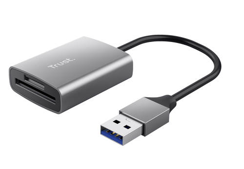 Trust Dalyx Snelle USB-kaartlezer van aluminium