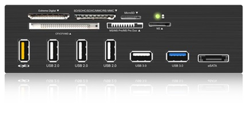 ICY BOX IB-867 card reader USB 3.2 Gen 1 (3.1 Gen 1)/eSATA Internal Black