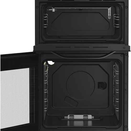 Hotpoint HTG5GCB 50cm wide Single Oven Gas Cooker - Black - A+/A Rated, Black - image 2