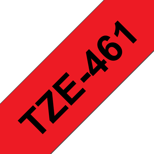 Brother P-touch TZ-461 36mm x 8m Black On Red Laminated TZE461 - image 1