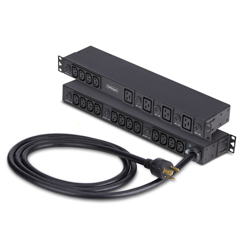 StarTech.com 20-Outlet Rackmount PDU, 1U Server Power Strip, 16x C13 + 4x C19, 8x Front and 12x Rear Outlets, NEMA L6-30P Wall Connection, 30A/240V, UL-Listed, – image 9