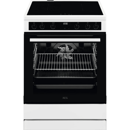 Electrolux CIB6642BBW Freestanding cooker Electric Zone induction hob Black, White