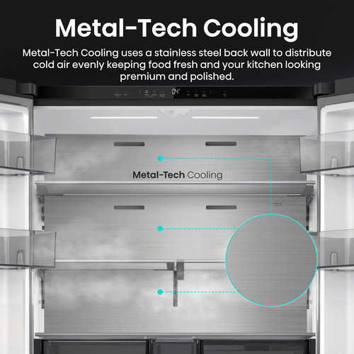 Hisense PureFlex RQ5P640SSSD Wifi Connected Total No Frost American Fridge Freezer - Stainless Steel - D Rated, Stainless Steel - image 7