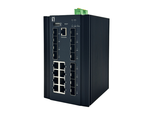 LevelOne Switch 20x GE IGX-2072 8x 1GbE,8x 2.5GbE SFP+ zwart