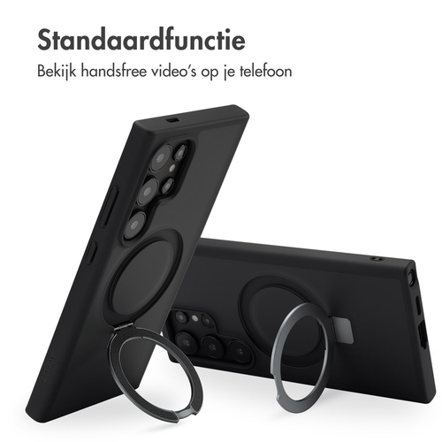 Accezz Ring Stand Backcover met MagSafe Samsung Galaxy S24 Ultra - Zwart, afbeelding 3