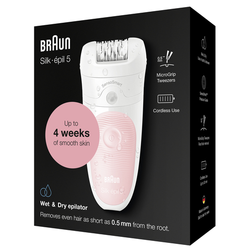 Braun Silk-épil 5 81768917 epilator 28 tweezers Pink, White – image 4