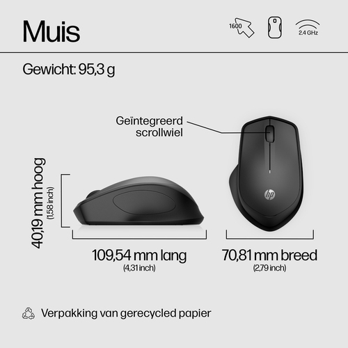 HP 280 Silent Wireless Mouse – Foto 9 van 10