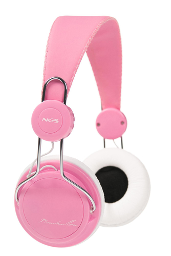 NGS Marshmallow Headphones Wired Pink, White