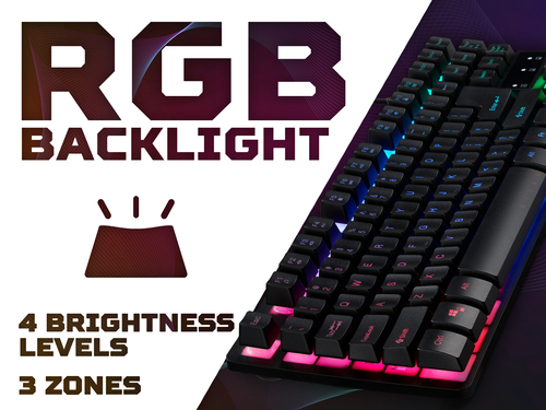 Acer Nitro Gaming Keyboard, NKW120, TKL 80%, Mechanical Key Switch, 3-Zone RGB, USB Standard, Black – image 4