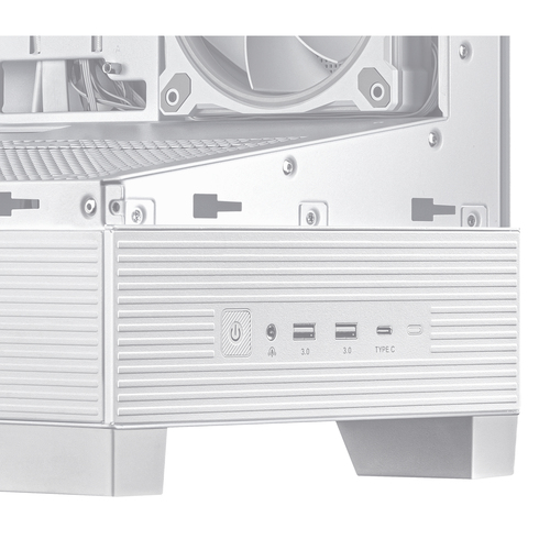 Asus A31 Plus TG Argb White Tempered Glass Mid Tower Gaming PC Case - Hidden Connectors, 360mm Radiators, 380mm GPUs - image 6
