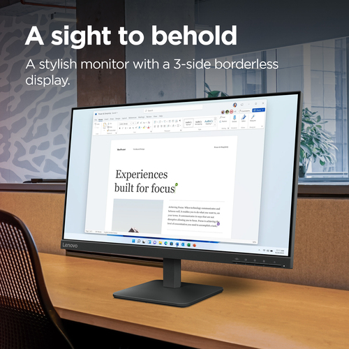 Lenovo L24-4e 23.8" Full HD 100Hz Monitor - Black - image 3