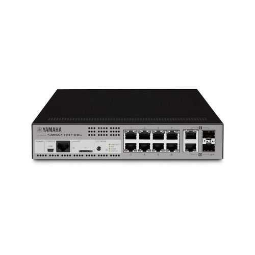 Yamaha SWR2311P-10G Управляемый L2 10G Ethernet (100/1000/10000) Питание по Ethernet (PoE) Черный, Серебристый