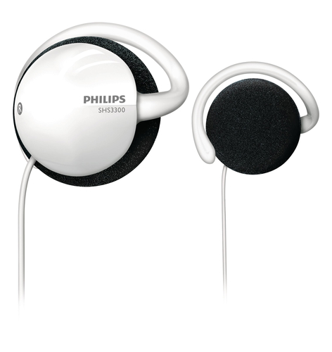 Philips SHS3300/28 headphones/headset Wired Ear-hook Black, White
