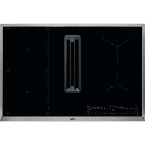 AEG COLI84FHXB Черный, Нержавеющая сталь Встроенный 76.6 cm Плита с зонами индукции 4 зона(ы) Встроенный капюшон