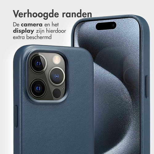 Accezz Leather Bookcase 2-in-1 met MagSafe iPhone 15 Pro - Nightfall Blue, afbeelding 7