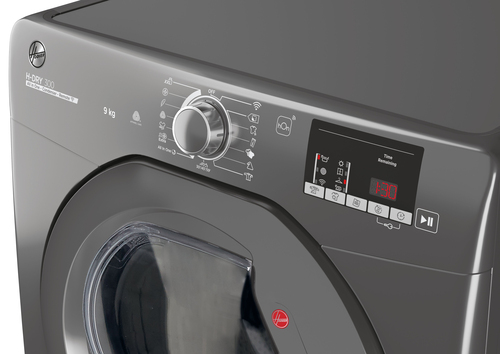 Hoover H-Dry 300 Hle C9DRGR-80 Wifi Connected 9Kg Condenser Tumble Dryer - Graphite - B Rated, Silver - image 4