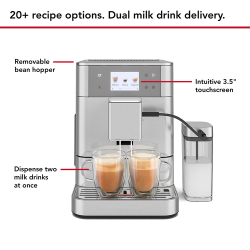 KitchenAid KF7 Fully Automatic Espresso Machine Stainless Steel - image 4