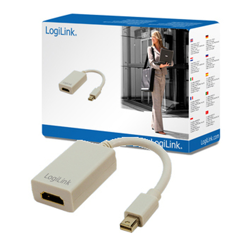 Mini DisplayPort til HDMI-adapter LogiLink CV0036A - 0,15 m, hvid