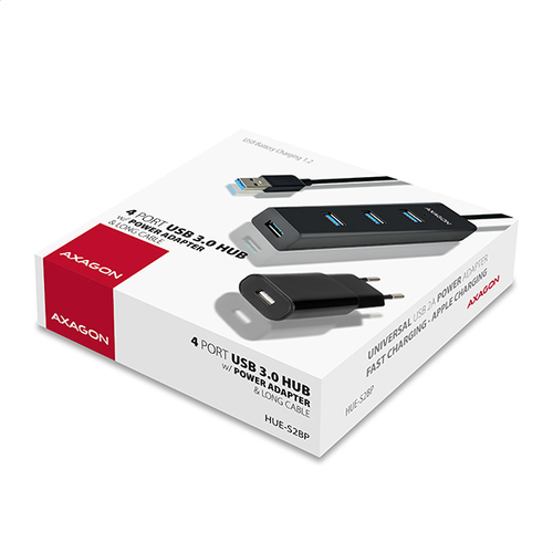 AXAGON HUE-S2BP - Hub - 4 Ports USB-Hubs - USB 32 - 4 - Schwarz – Foto 9 von 11