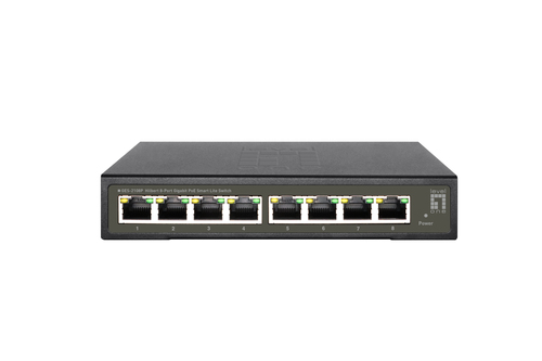 LevelOne GES-2108P сетевой коммутатор Управляемый L2 Gigabit Ethernet (10/100/1000) Питание по Ethernet (PoE) Черный