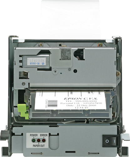 Epson EU-T332 (071): 80mm, 24V, Font=ANK, Paper Dia.=6", Auto Cutter=A/Partial, I/F=USB, B/M=left/back