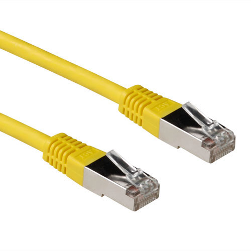 ACT 0.5m Cat6a SSTP networking cable Yellow S/FTP (S-STP)