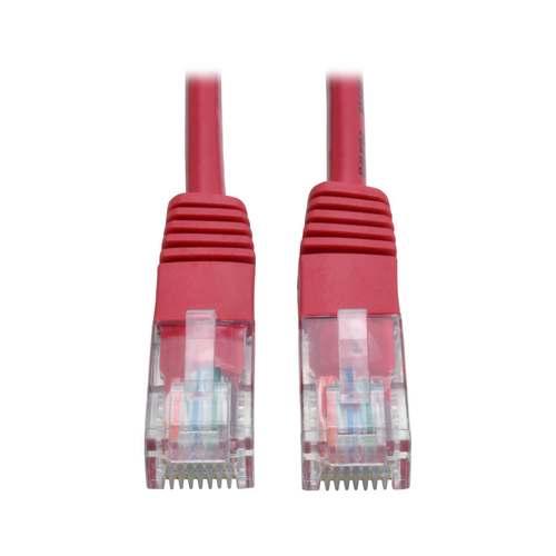 CABLE PATCH CAT5E UTP MOLDEADO  350MHZ RJ45 M/M ROJO 305M  - N002-010-RD