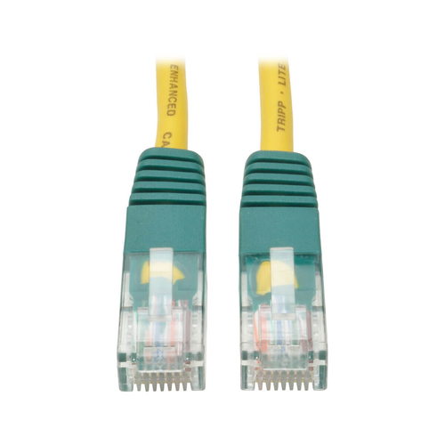 Tripp Lite 10ft Cat5e Cat5 Moldeado Snagless Crossover Patch Cable RJ45 Amarillo 10 &#39; - N010-010-YW