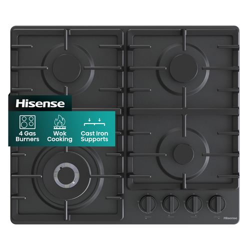 Hisense GM663BHF 60cm Gas Hob - Black – image 1